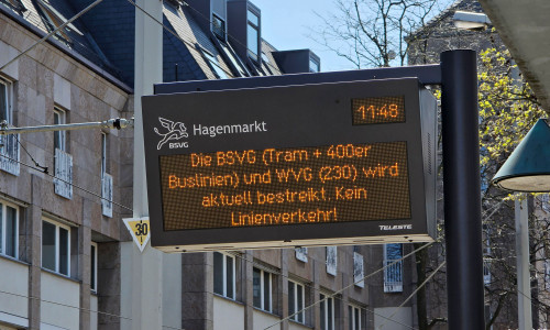 260421 Braunschweig Hagenmarkt BSVG Tram Streik WVG Kein Linienverkehr