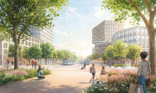 So könnte der Blick in die Porschestraße Nord aussehen. 