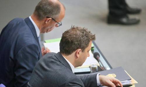 Friedrich Merz und Lars Klingbeil (Archiv)