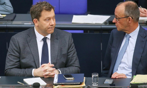 Lars Klingbeil und Friedrich Merz (Archiv)