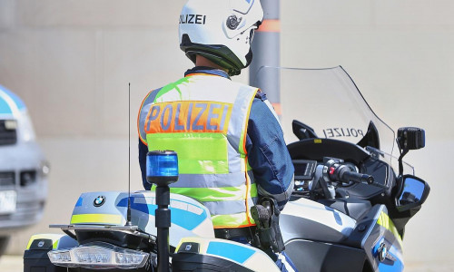 Motorrad-Polizist (Archiv)