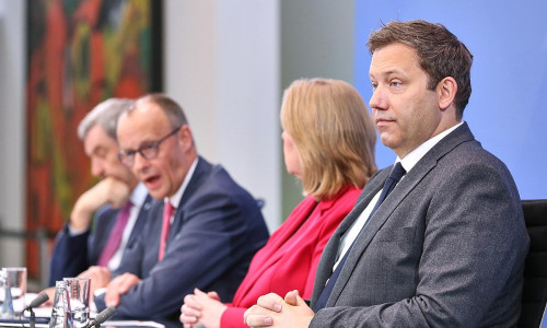 Pressekonferenz nach Koalitionsausschuss am 13.04.2026