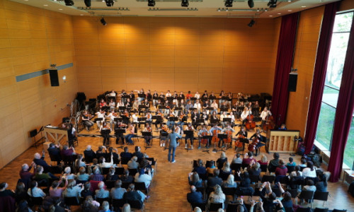 Hier gab es viel zu hören: Am Tag des Klassenmusizierens kommen Schüler aus drei Gymnasien zusammen.