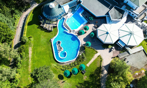 Luftbild der Sole-Therme Bad Harzburg.