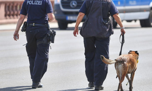 Polizistinnen mit Polizeihund (Archiv)