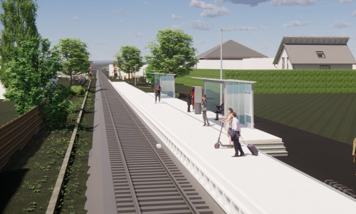 So soll die Bahnstation in Bienrode aussehen.