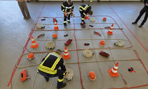 Eine der Stationen war ein Feuerwehr-Sudoko.