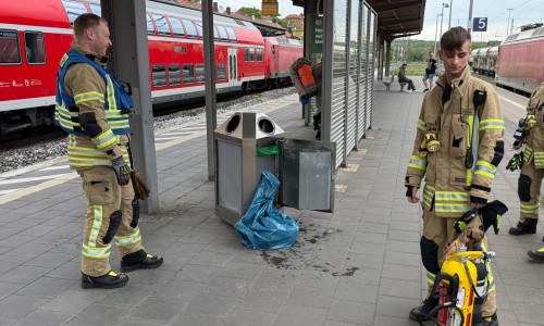 Einsatz an Gleis 2 des Helmstedter Bahnhofs.