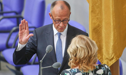 Friedrich Merz bei seiner Vereidigung am 06.05.2025 (Archiv)
