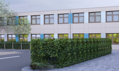 So soll der Erweiterungsbau der OBS Sickte aussehen (Visualisierung).