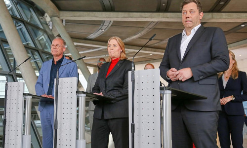 Matthias Miersch, Bärbel Bas, Lars Klingbeil am 05.05.2026