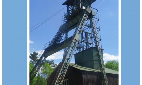 Das unter Denkmalschutz stehende Schachtgerüst Ottiliae in Clausthal-Zellerfeld.