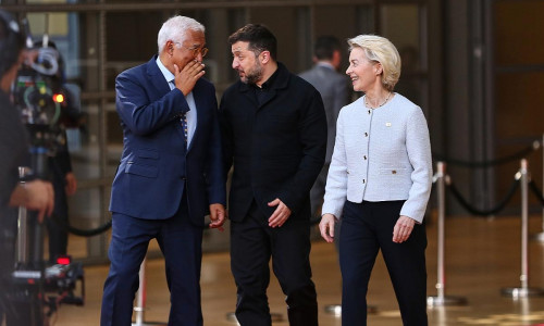 Antonio Costa, Wolodymyr Selenskyj, Ursula von der Leyen am 18.06.2026