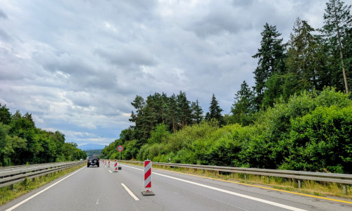 Auf der A36 wird derzeit gebaut.