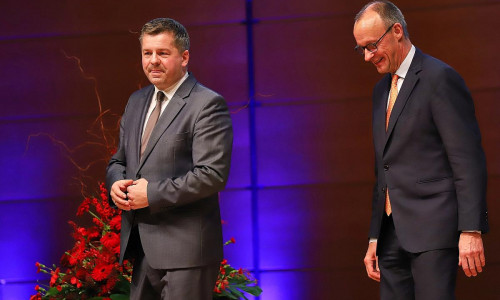 Sven Schulze und Friedrich Merz (Archiv)