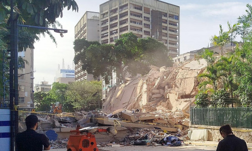Eingestürztes Haus nach Erdbeben in Venezuela