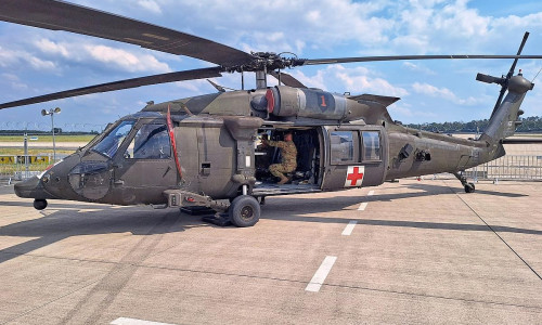 Auf der letzten ILA ausgestellter US-Kampfhubschrauber (Archiv)