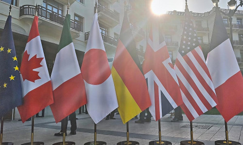 Flaggen der G7-Länder am 17.06.2026