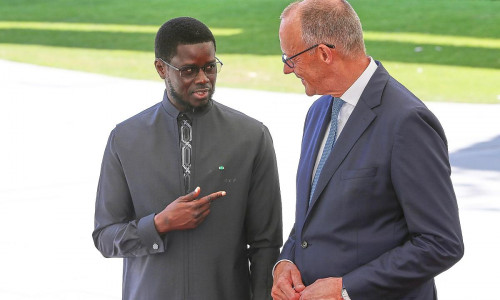 Bassirou Diomaye Faye und Friedrich Merz am 23.06.2026