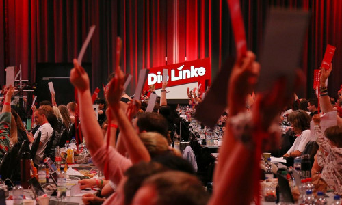 Abstimmung auf Bundesparteitag der Linkspartei am 21.06.2026