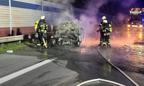 Die Feuerwehr bei den Löscharbeiten (Archiv)