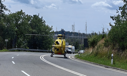 Die Bundesstraße 27 in Unfallhöhe.