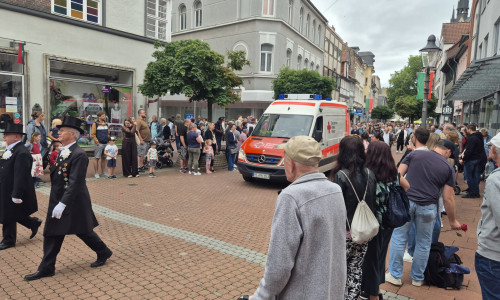 Das DRK begleitete unter anderem dem Umzug.