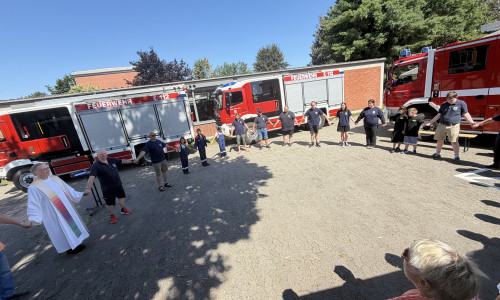 Der Hornburger Gottesdienst fand am Sonntag bei der Feuerwehr statt.