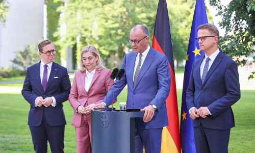 Amthor, Warken, Merz und Linnemann am 24.07.2026