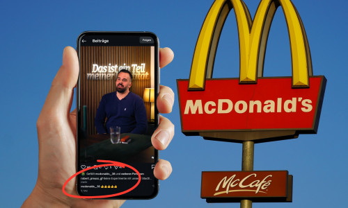 Hier verteilt der McDonalds_38-Account Like und Daumen hoch für politischen Content.