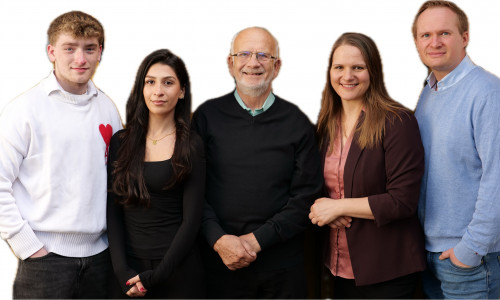 Die Kandidiaten von Volt Salzgitter für die Kommunalwahl 2026: Colin Meißner, Elizsu Akbulut, Bernd Nehring, Julia Nehring und Sebastian Timm (v. li.). Nicht im Bild: Kerstin Krome.