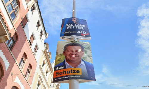 Wahlplakate vor der Landtagswahl in Sachsen-Anhalt am 20.08.2026