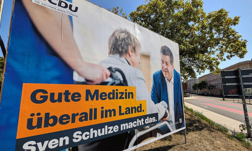Wahlplakate vor der Landtagswahl in Sachsen-Anhalt (Archiv)