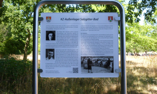 So sah die verschwundene Informationstafel zum KZ-Außenlager Salzgitter-Bad aus.
