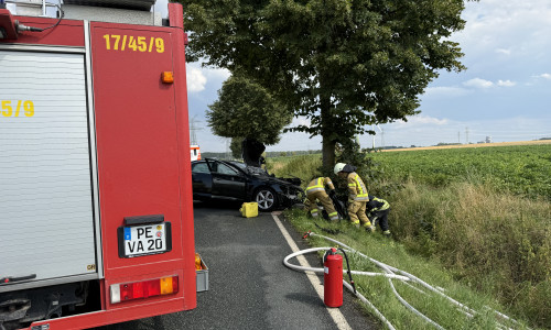 Auf der Landstraße 615 kam es zu einem Verkehrsunfall.