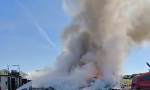 Auf der Deponie in Heerte ist es zu einem Brand gekommen.