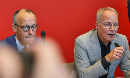 Friedrich Merz und Matthias Miersch (Archiv)