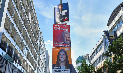 Wahlplakate vor der Landtagswahl in Sachsen-Anhalt (Archiv)