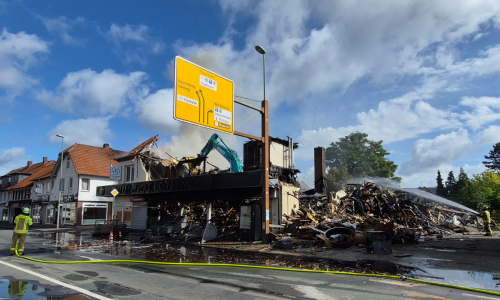 Von dem Gebäude blieb nicht viel übrig.