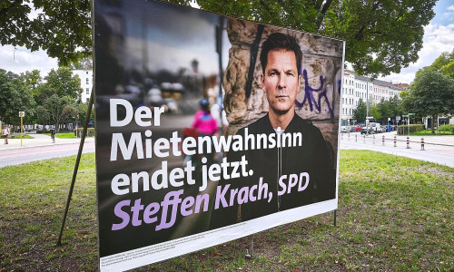 Wahlplakate mit Steffen Krach (Archiv)