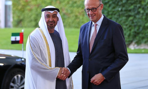 Muhammad bin Zayid Al Nahyan und Friedrich Merz am 10.09.2026