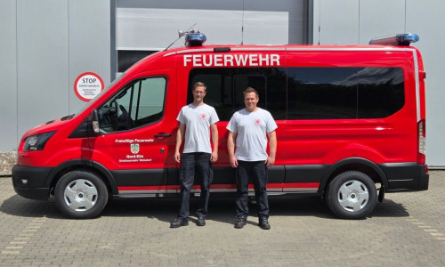 Einer der beiden neuen Mannschaftstransportwagen der Feuerwehr Nord-Elm.