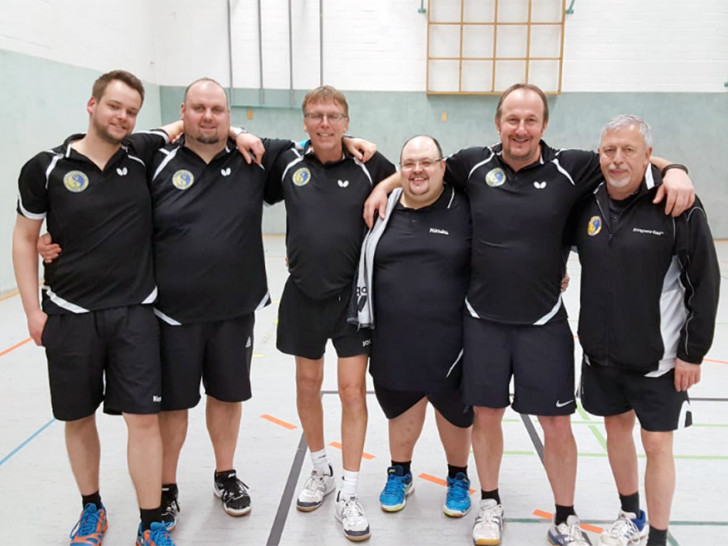 v.r.n.l: Marc Franciszcak, Michael Wabulat, Andreas Drube, Rafael Cabello, Thomas Mücke, Hartmut Olschewski. Es fehlen: Michèl Fyla, Marco van Riesen, Karl-Heinz Hoppe. Foto: privat