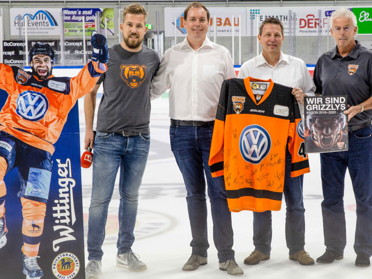 Die Grizzlys begründen die Partnerschaft mit der Privatbrauerei. Foto: Grizzlys Wolfsburg