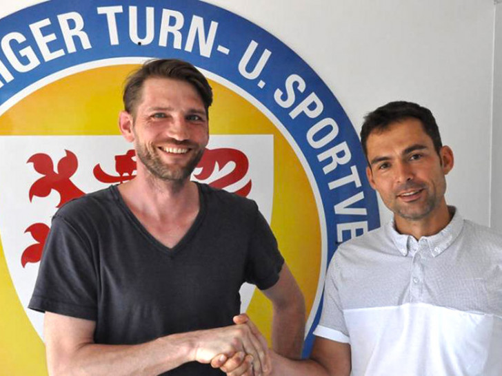 Soll den Neubeginn leiten: Sebastian Gunkel (li.) mit Oliver Heine. Foto: Eintracht Braunschweig