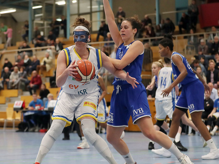 Machte ihr bestes Saisonspiel: Lyndi Laborn (hier noch mit Maske). Foto: Agentur Hübner/Archiv