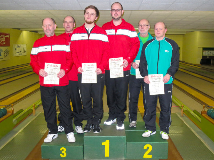 Die Siegerehrung der Tandem-Herren-Paare. Foto: privat