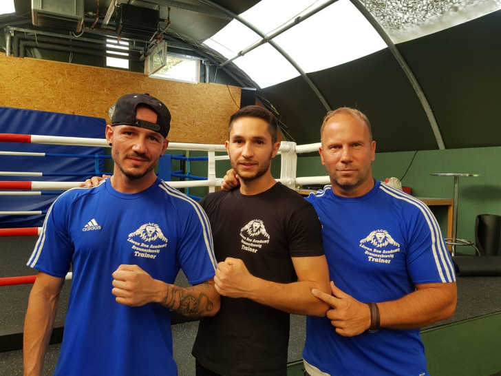 Die Trainer der Löwen Box Academy (v.l.): Martin Kollek, Alan Kantimirov und Thomas Meyer. Foto: Verein