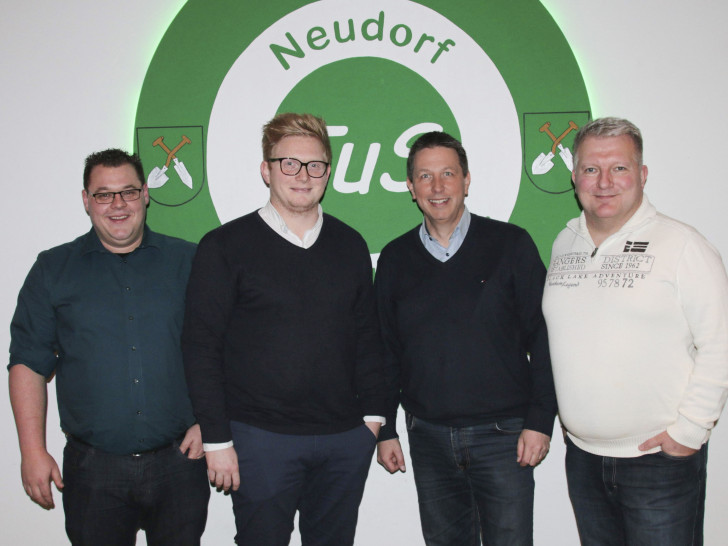 Der Neue Vorstand des TuS Eike Schwager (3. Vorsitzender), Christoph Schuster (2. Vorsitzender), René Hagemann (1. Vorsitzender), Patric Schulz (Kassenwart) Foto: S. Hagemann