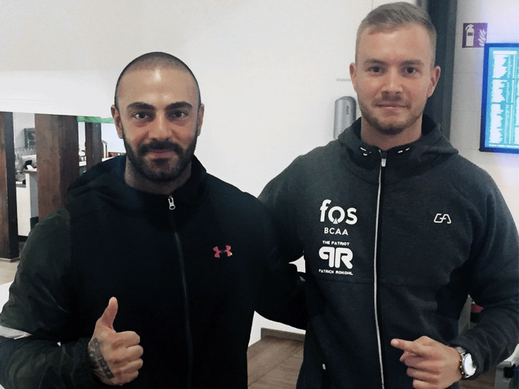 Patrick Rokohl (re.) und Personal Fitness Coach und Kraft- und Konditionstrainer Seyit Ali Shobeiri. Foto: privat